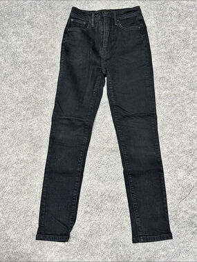 Denim Forum The Joni High Rise Skinny Jeans Waist 25 Black